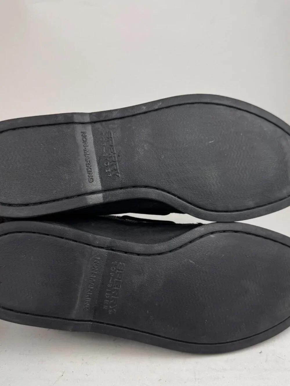Men's Sperry Top-Sider Black Buffalo Plaid Suede Boat Shoes Size 9.5D